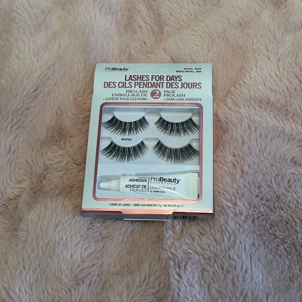 Dramatic Black Lashes with Adhesive ProBeauty Set